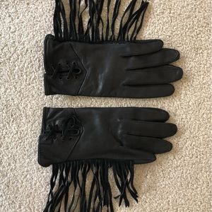 Fringe Leather Gloves
